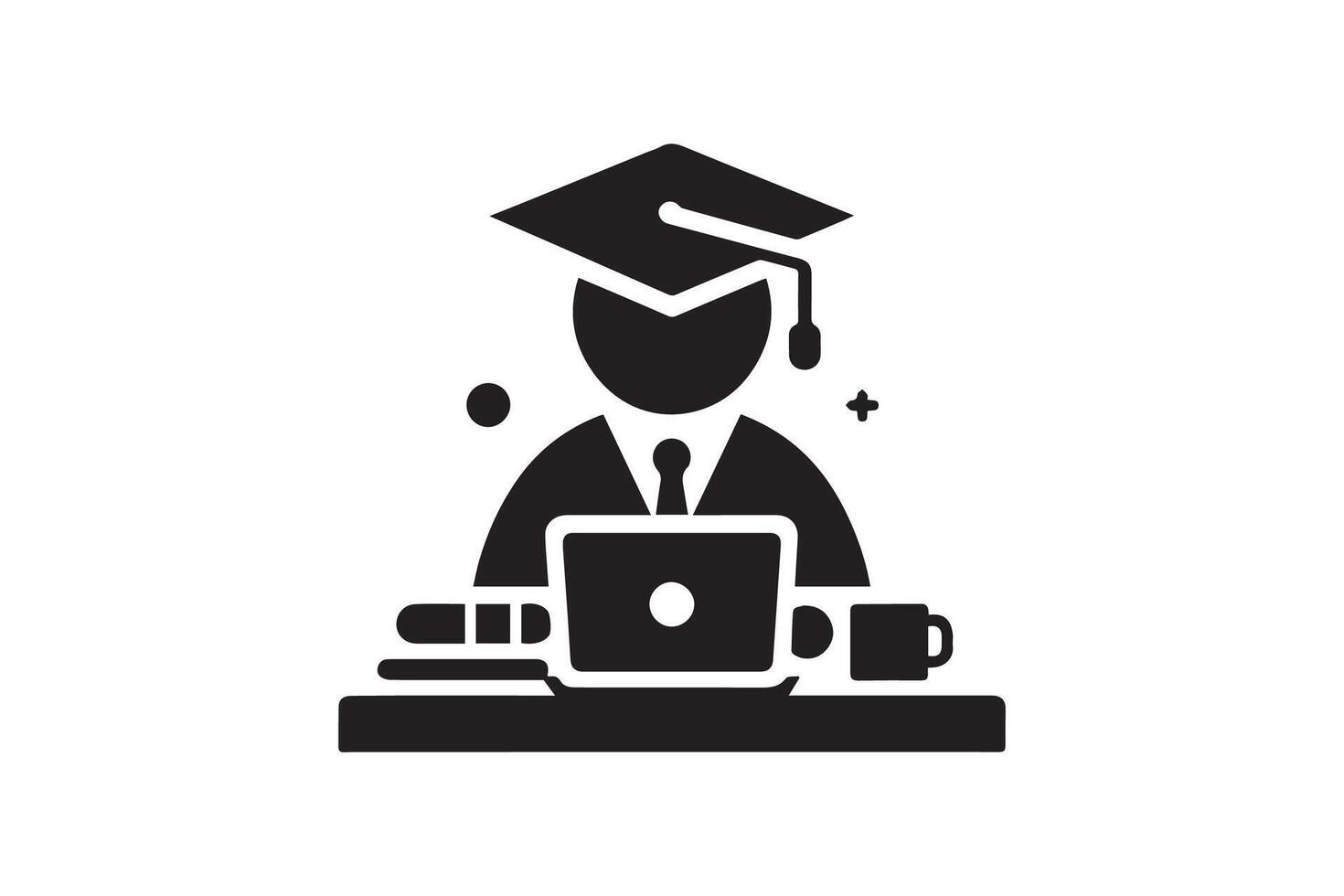 Graduated from university and college. happy graduated students wearing cap. Cheerful people silhouette. Graduation ceremony vector
