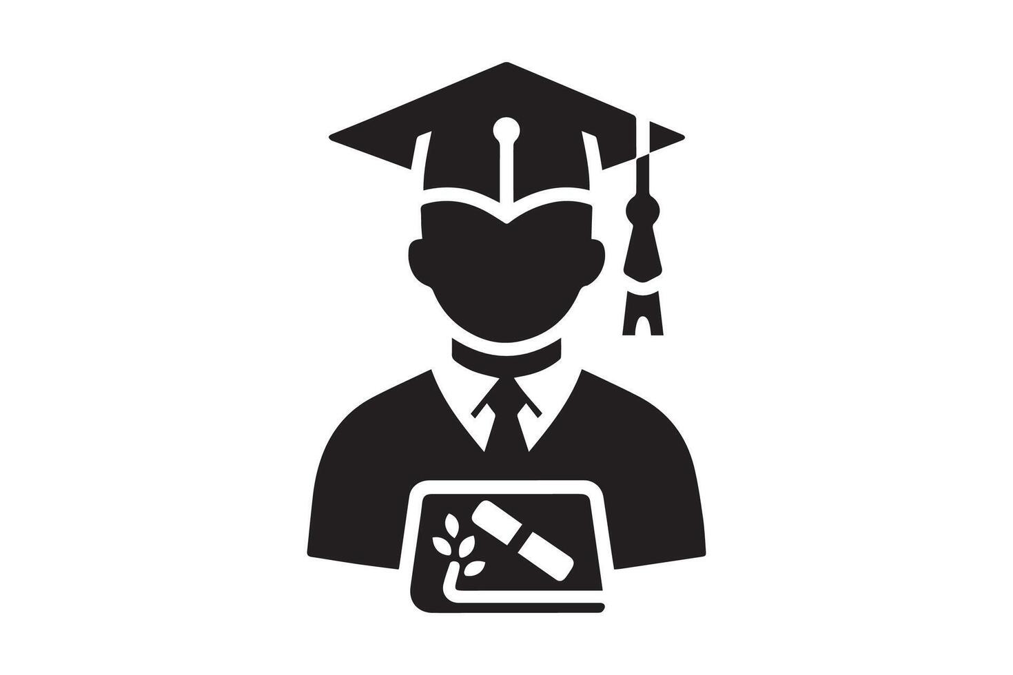 Graduated from university and college. happy graduated students wearing cap. Cheerful people silhouette. Graduation ceremony vector