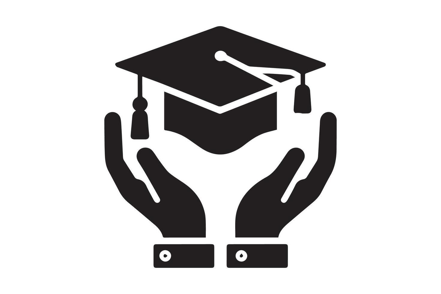 Graduated from university and college. happy graduated students wearing cap. Cheerful people silhouette. Graduation ceremony vector