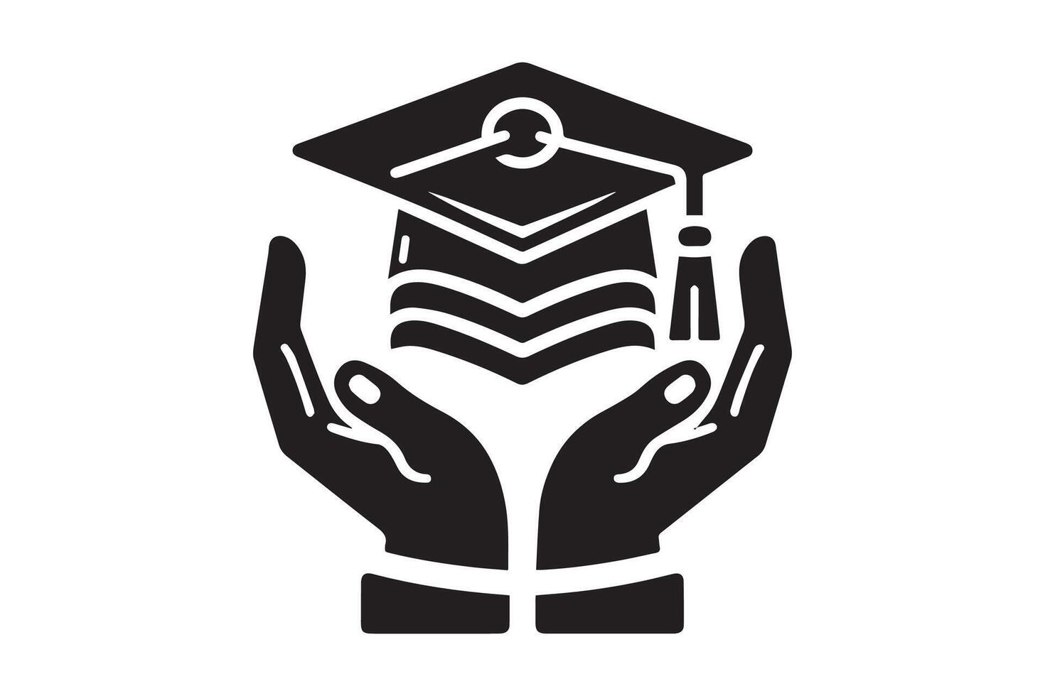 Graduated from university and college. happy graduated students wearing cap. Cheerful people silhouette. Graduation ceremony vector