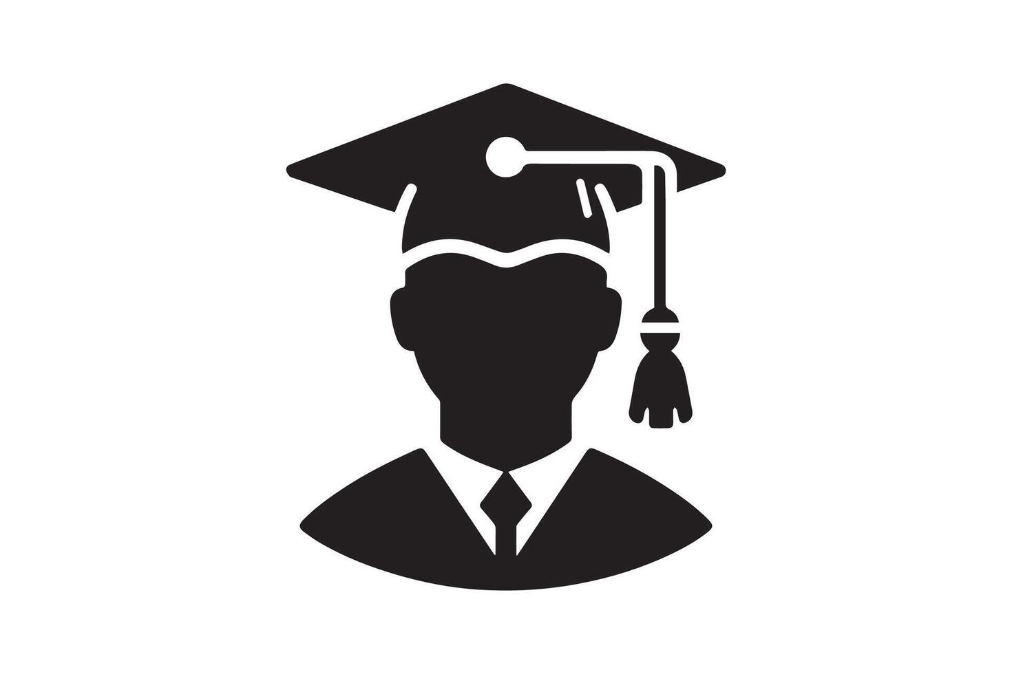 Graduated from university and college. happy graduated students wearing cap. Cheerful people silhouette. Graduation ceremony vector