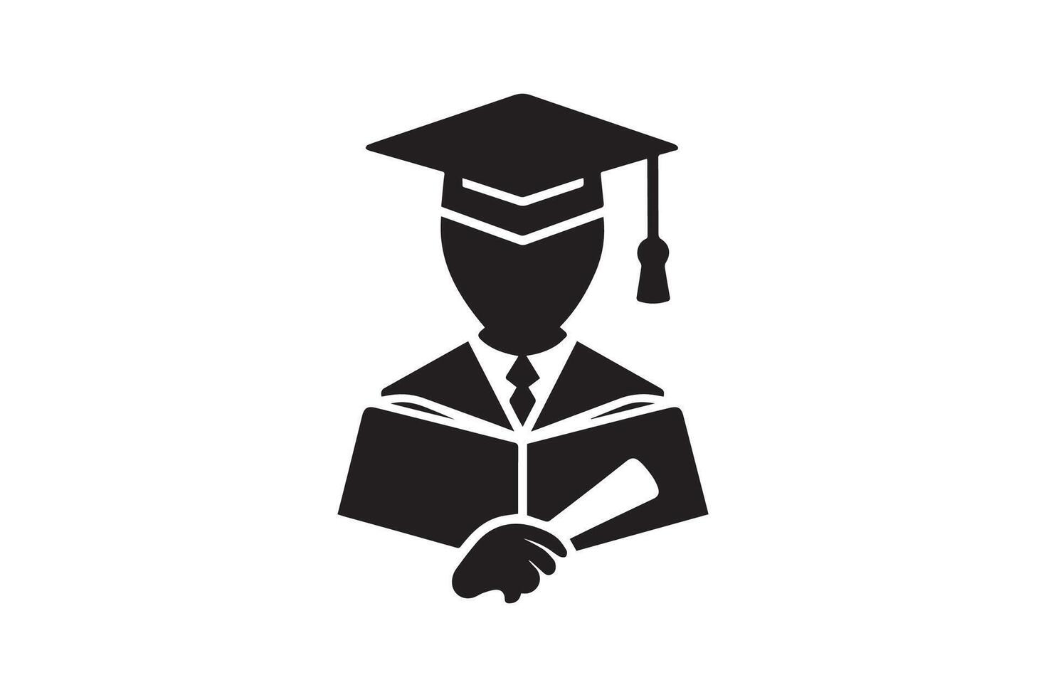 Graduated from university and college. happy graduated students wearing cap. Cheerful people silhouette. Graduation ceremony vector