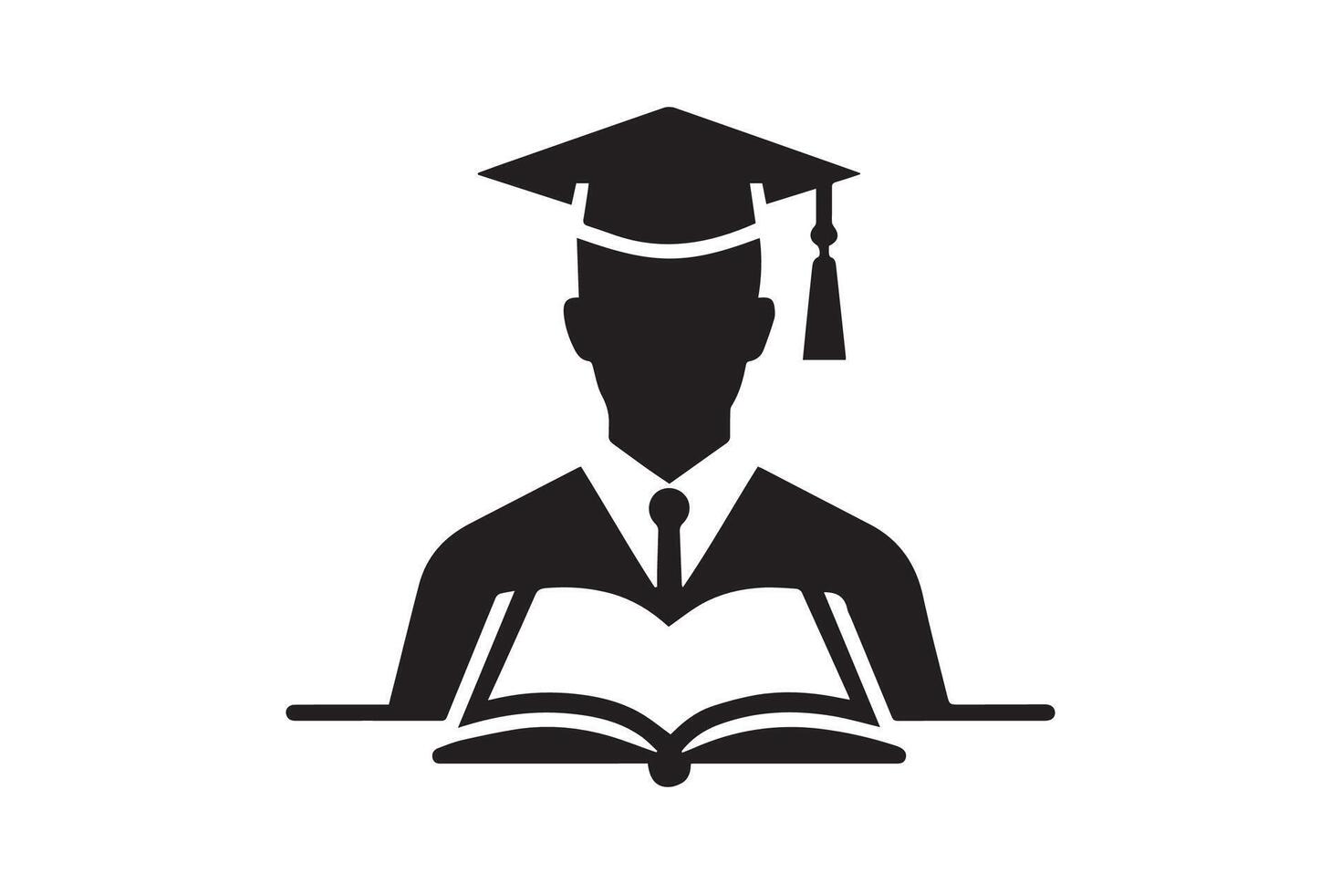 Graduated from university and college. happy graduated students wearing cap. Cheerful people silhouette. Graduation ceremony vector