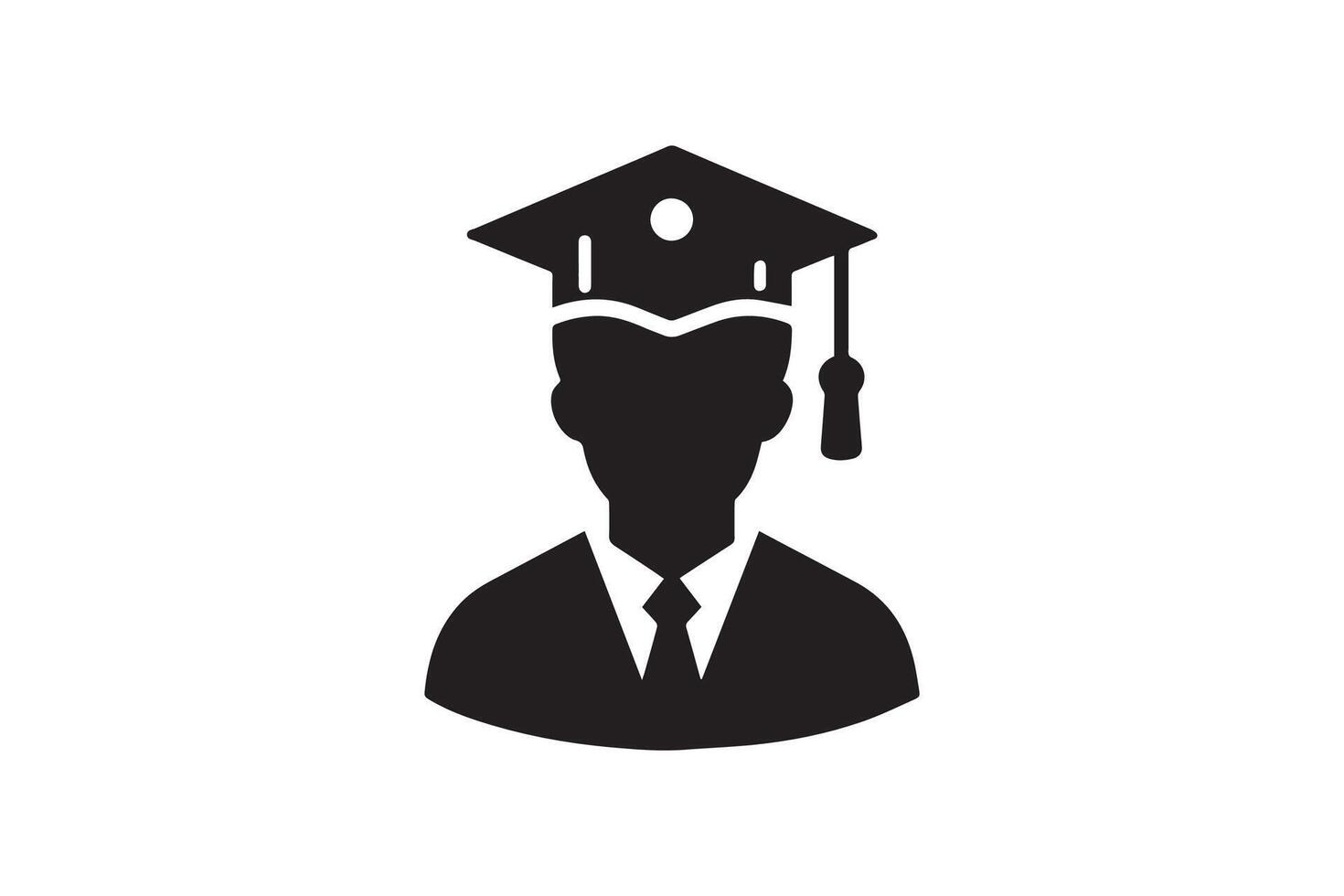 Graduated from university and college. happy graduated students wearing cap. Cheerful people silhouette. Graduation ceremony vector