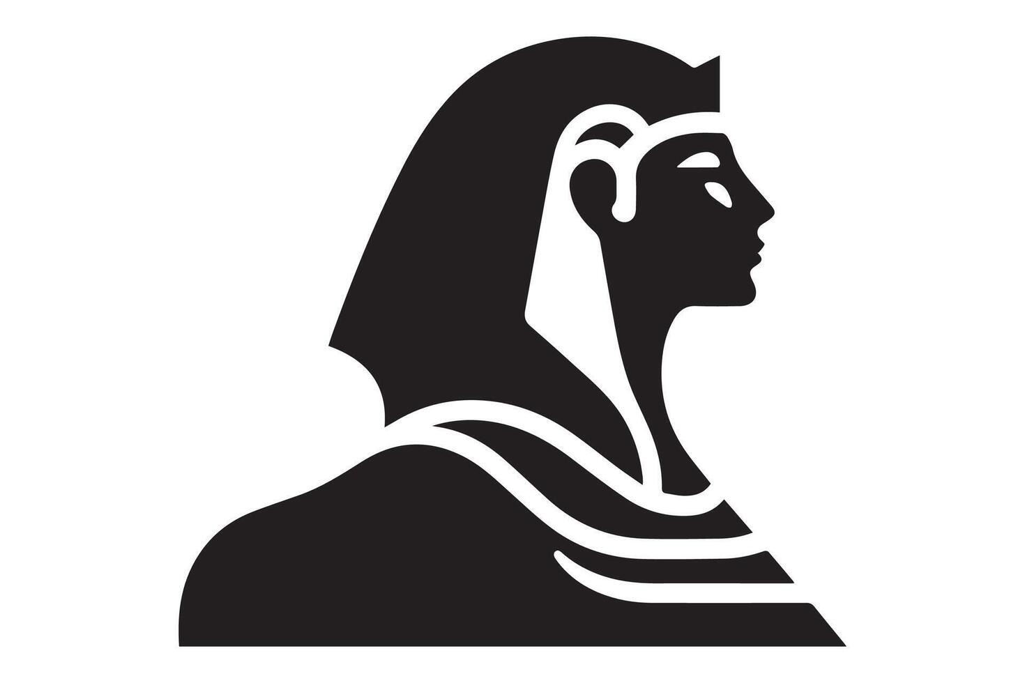 Sphinx ancient national egyptian silhouette vector