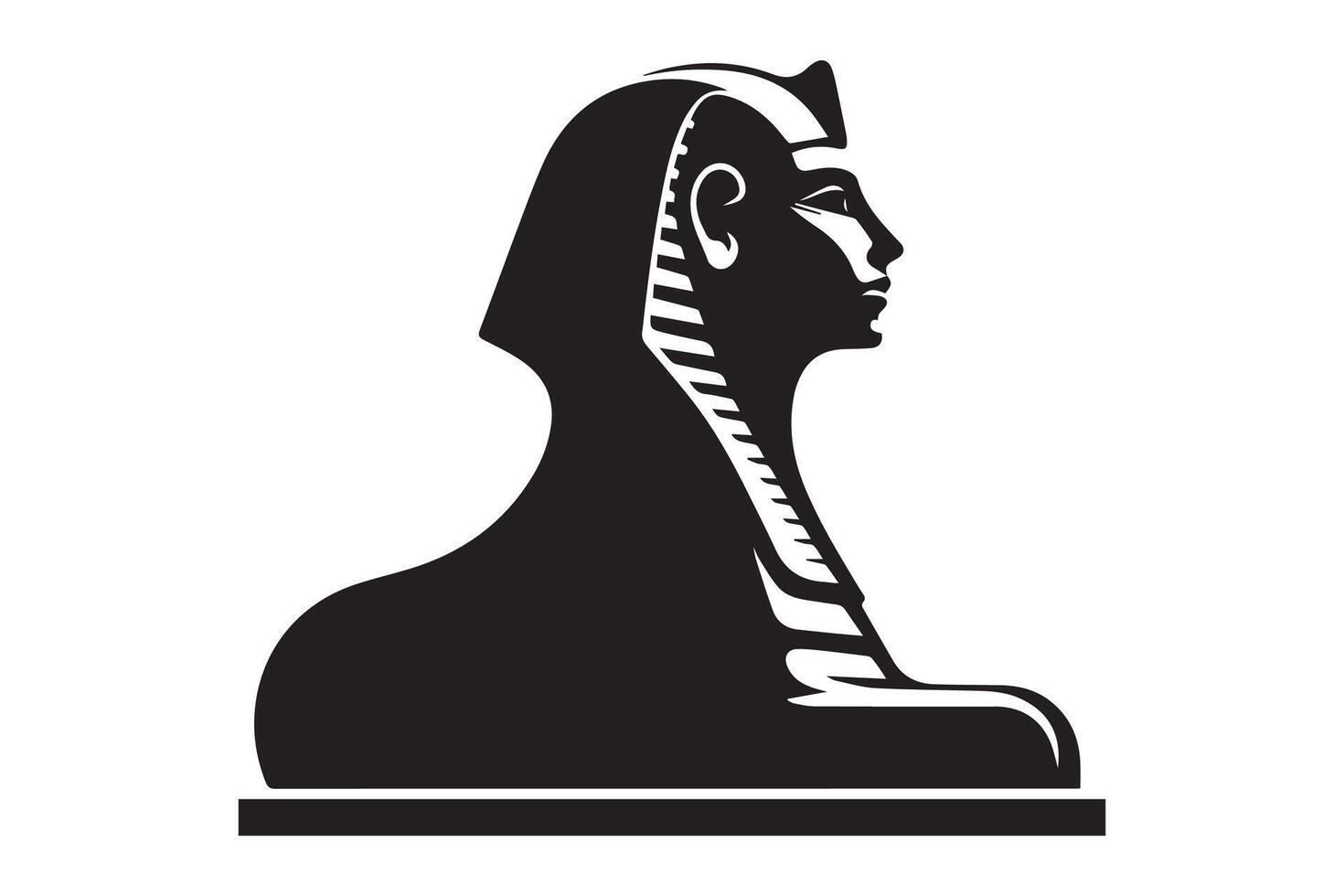 Sphinx ancient national egyptian silhouette vector