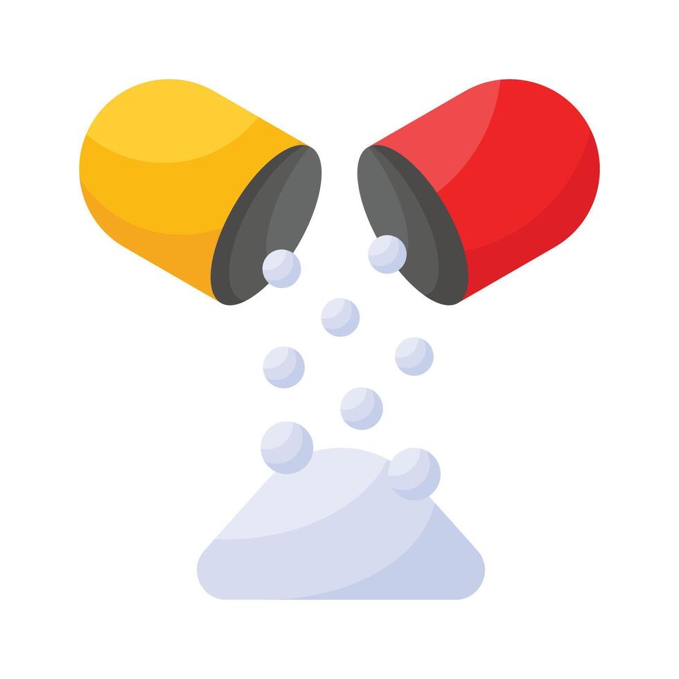 An amazing icon of opened capsule, ready to use in websites and mobile apps vector