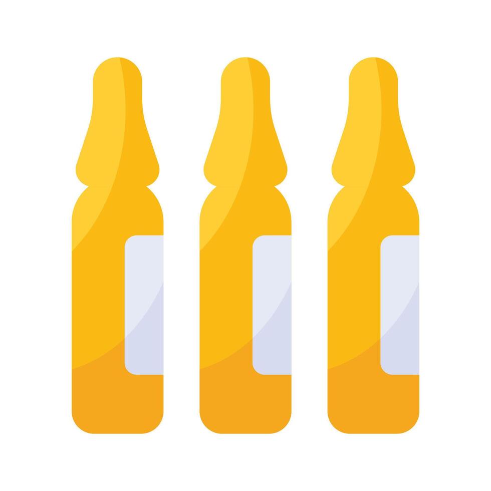 Well designed icon of ampoules in modern style vector