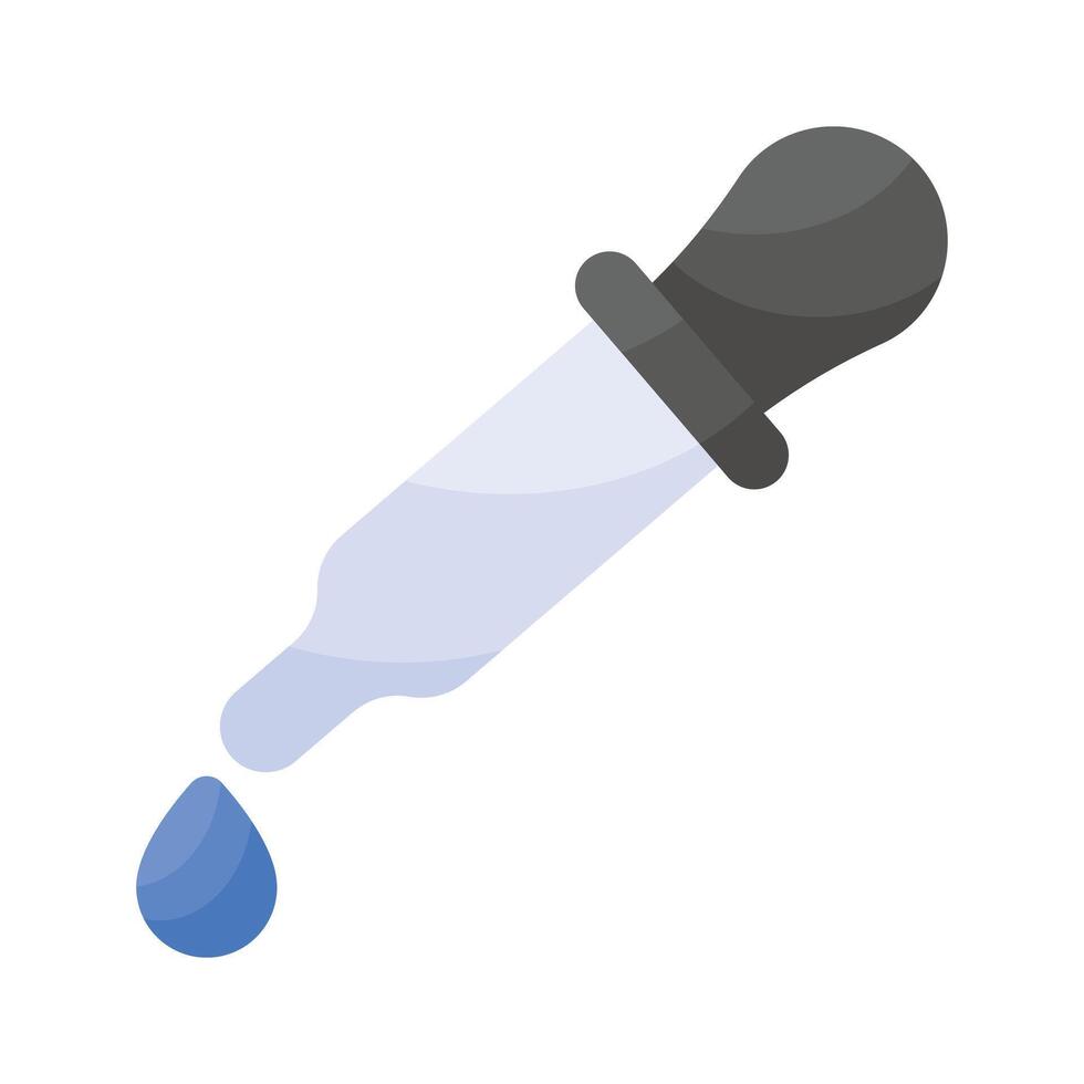 Creative icon of dropper, pipette dropper, medicine dropper vector