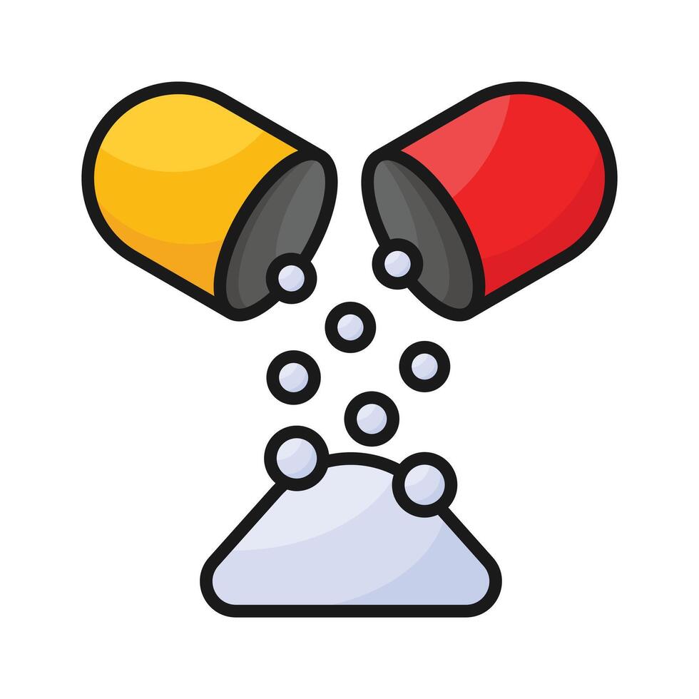 An amazing icon of opened capsule, ready to use in websites and mobile apps vector