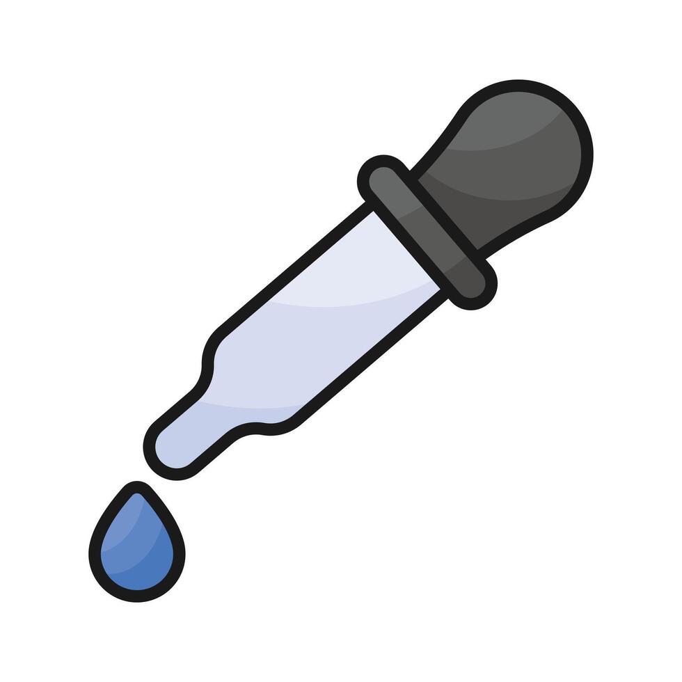 Creative icon of dropper, pipette dropper, medicine dropper vector