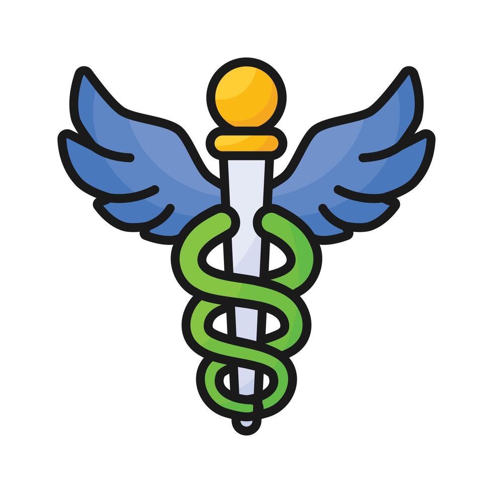 Medical sign, Caduceus icon design, premium vector