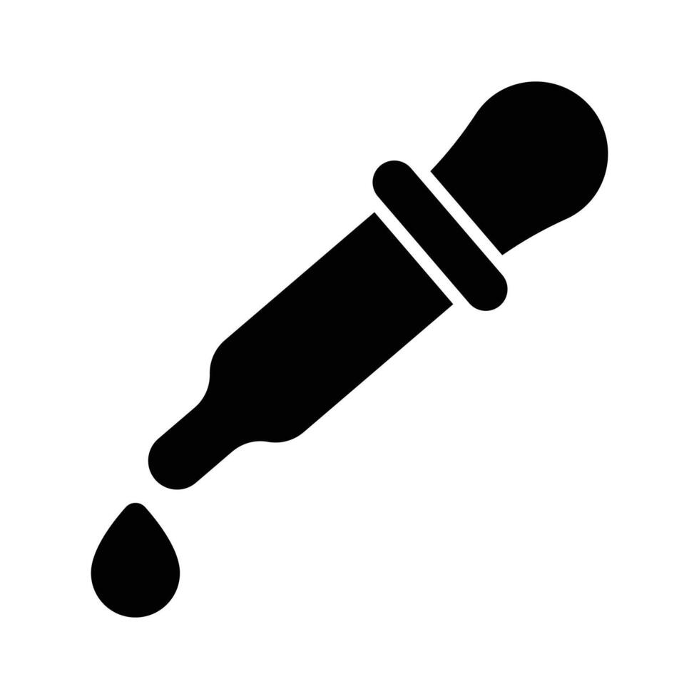 Creative icon of dropper, pipette dropper, medicine dropper vector