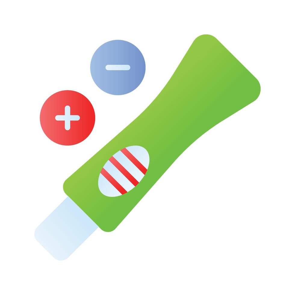 Pregnancy test, female negative or positive test, good ovulation, female healthcare vector