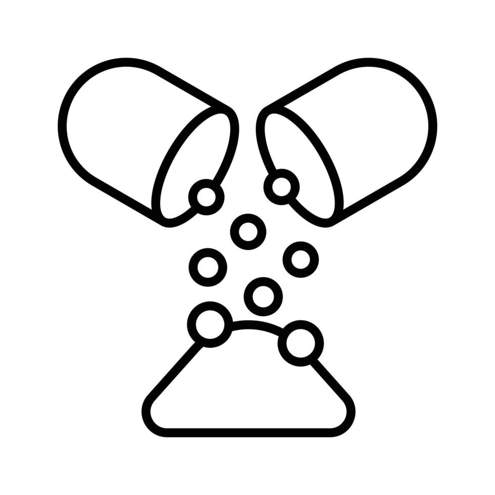 An amazing icon of opened capsule, ready to use in websites and mobile apps vector