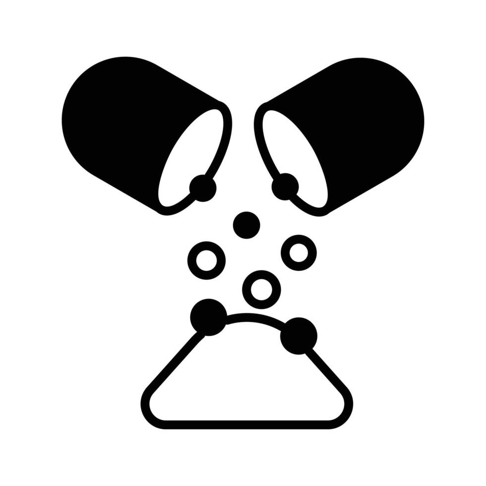 An amazing icon of opened capsule, ready to use in websites and mobile apps vector