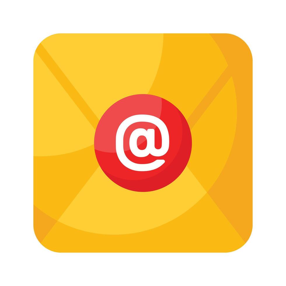 A mail app icon, an envelope symbolizes email communication and message management. vector