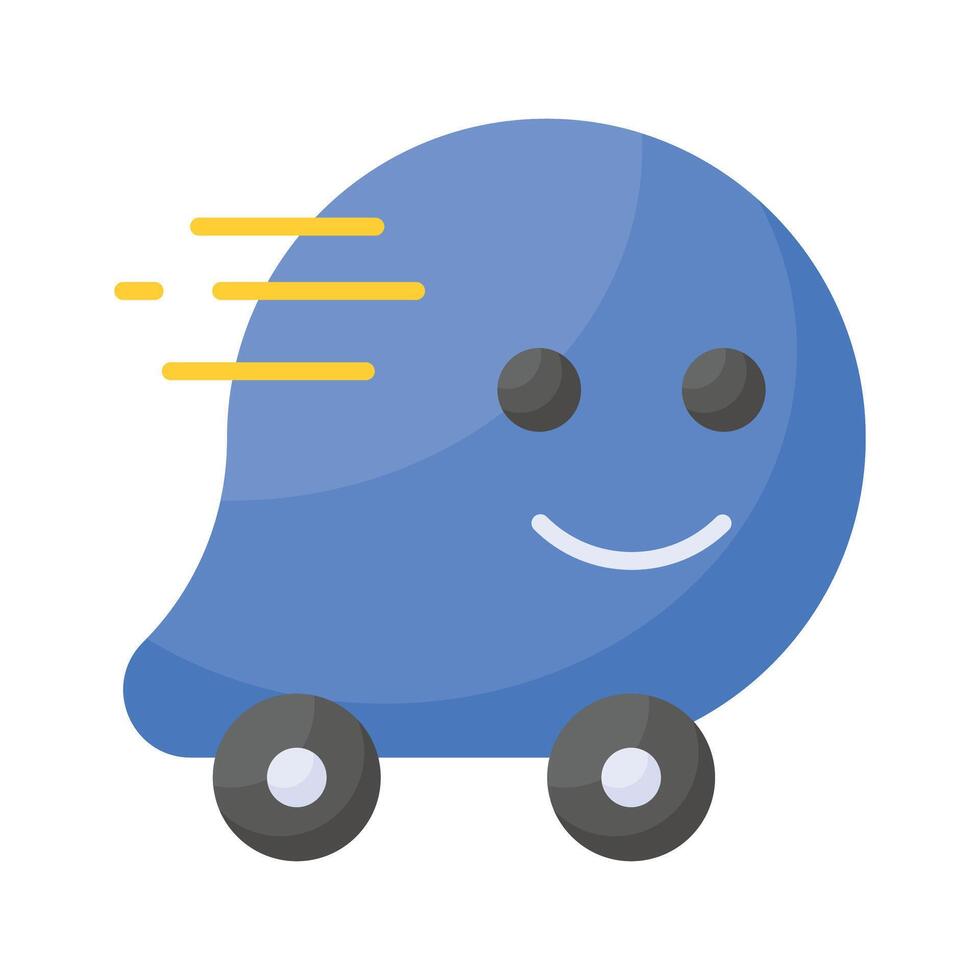 Navigation app icon, symbolizes navigation, traffic updates, and community driven insights. vector