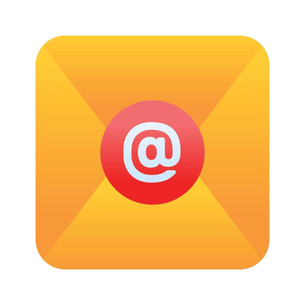 A mail app icon, an envelope symbolizes email communication and message management. vector