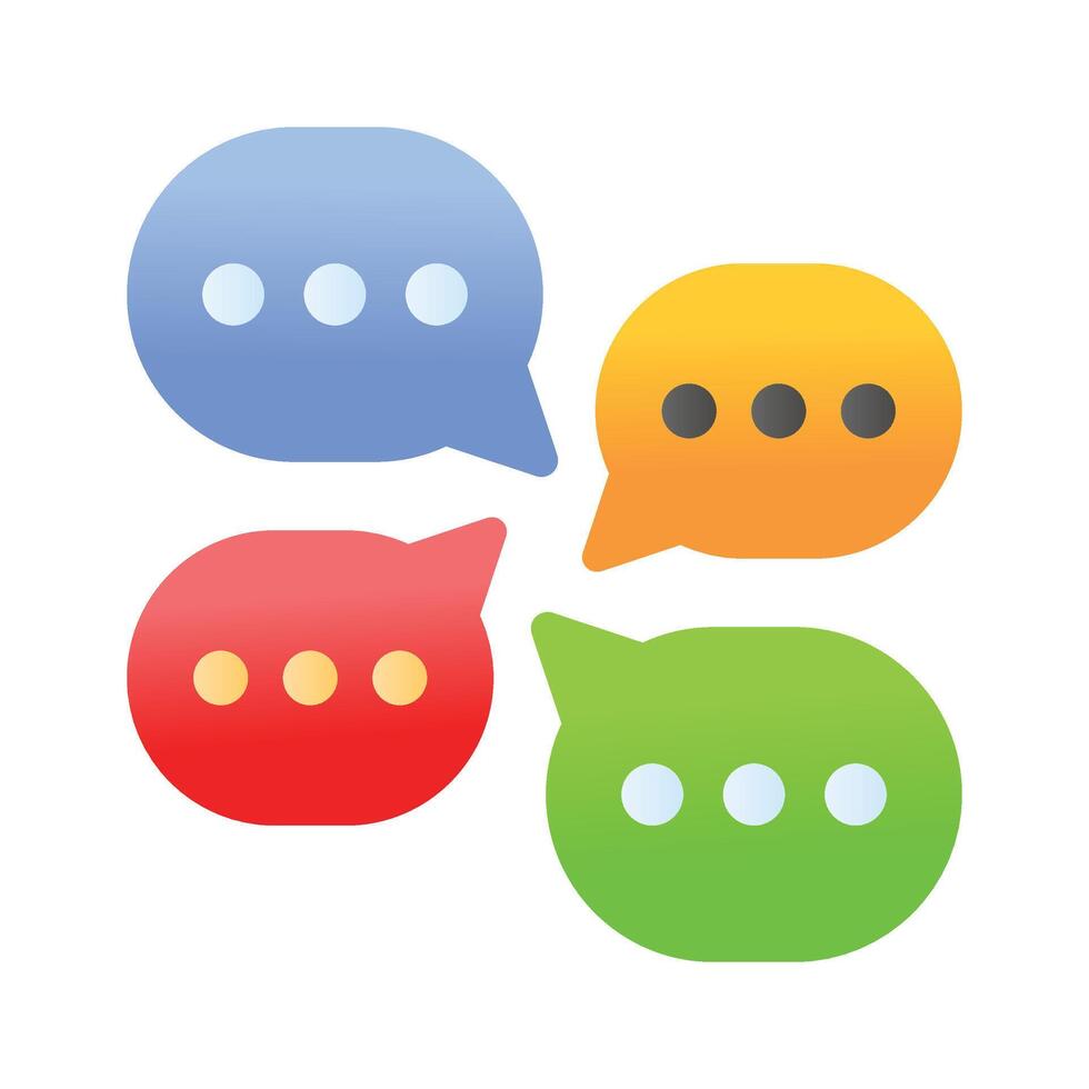 Well designed messages icon, communication, speech bubbles, conversations design vector