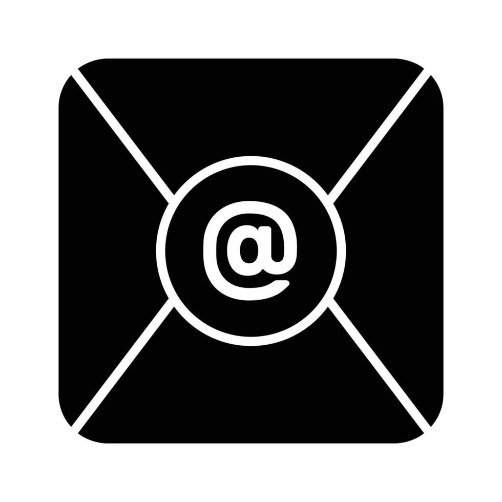 A mail app icon, an envelope symbolizes email communication and message management. vector