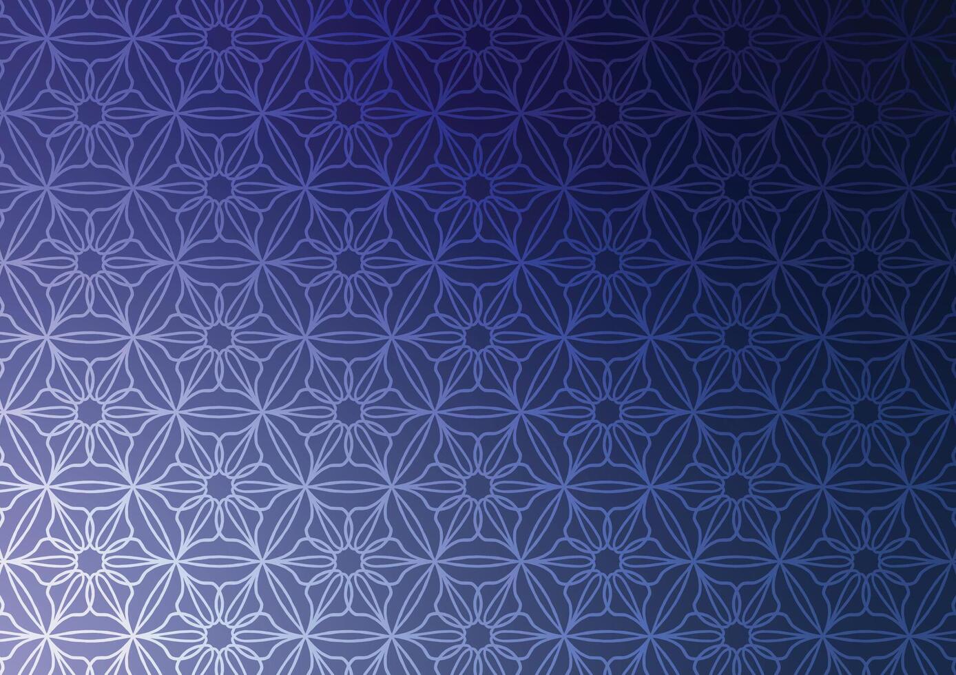 Blue pattern flower geometric soft background vector