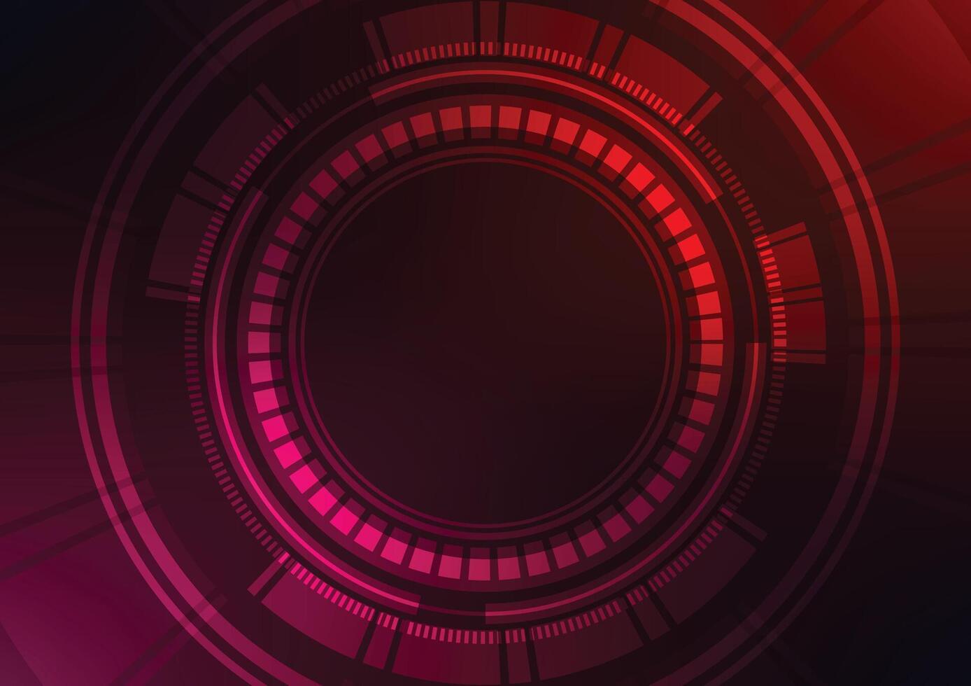 Technology electric len red circle background vector