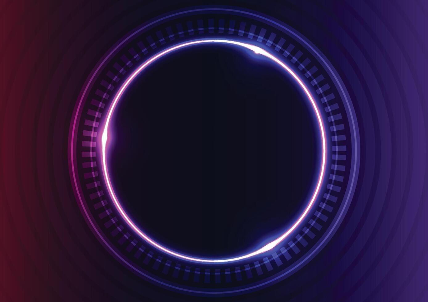 Abstract technology electric purple neon len background vector