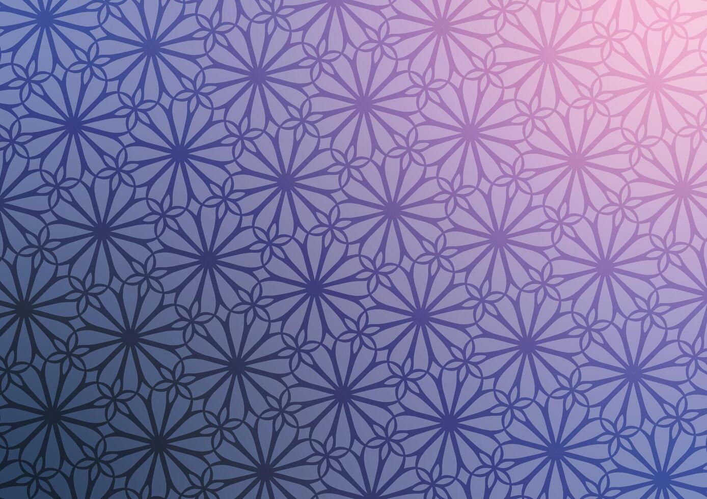 Flower soft hand drawing pattern purple background vector