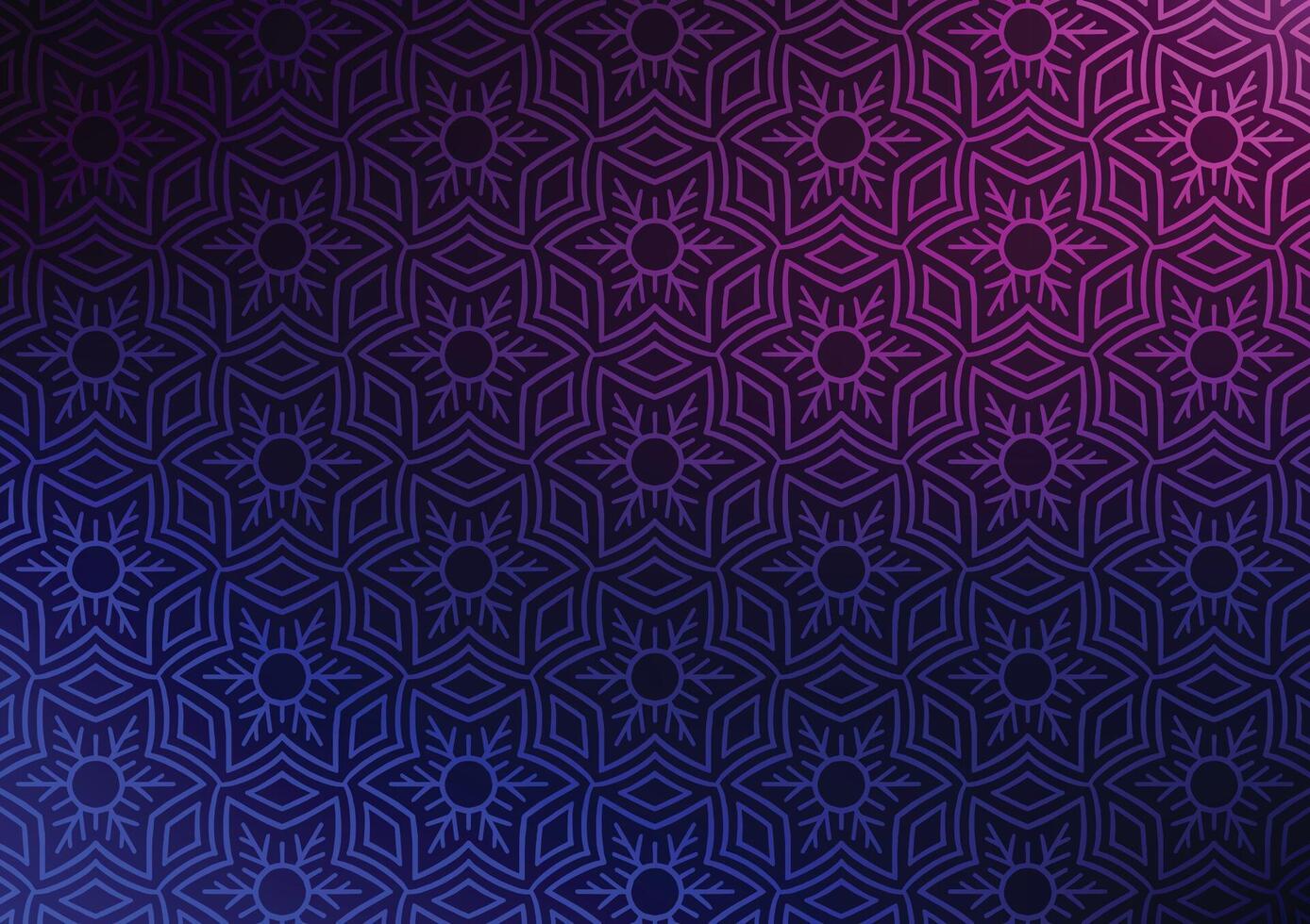 Pattern purple flower gradient blue dark background vector