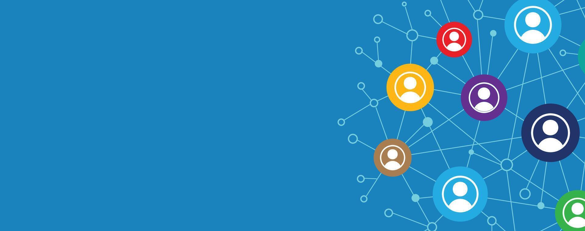 People business connection on social network online concept and business communication concept vector