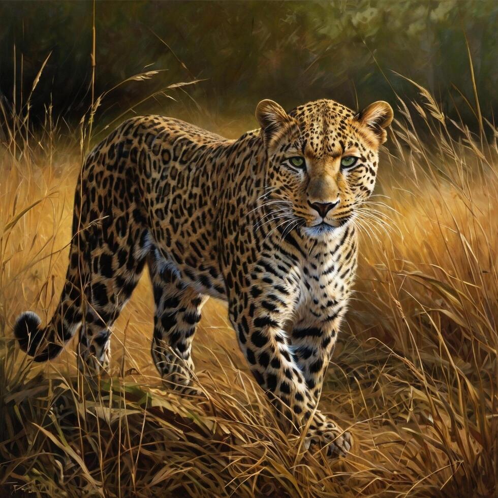 cool wild leopard photo