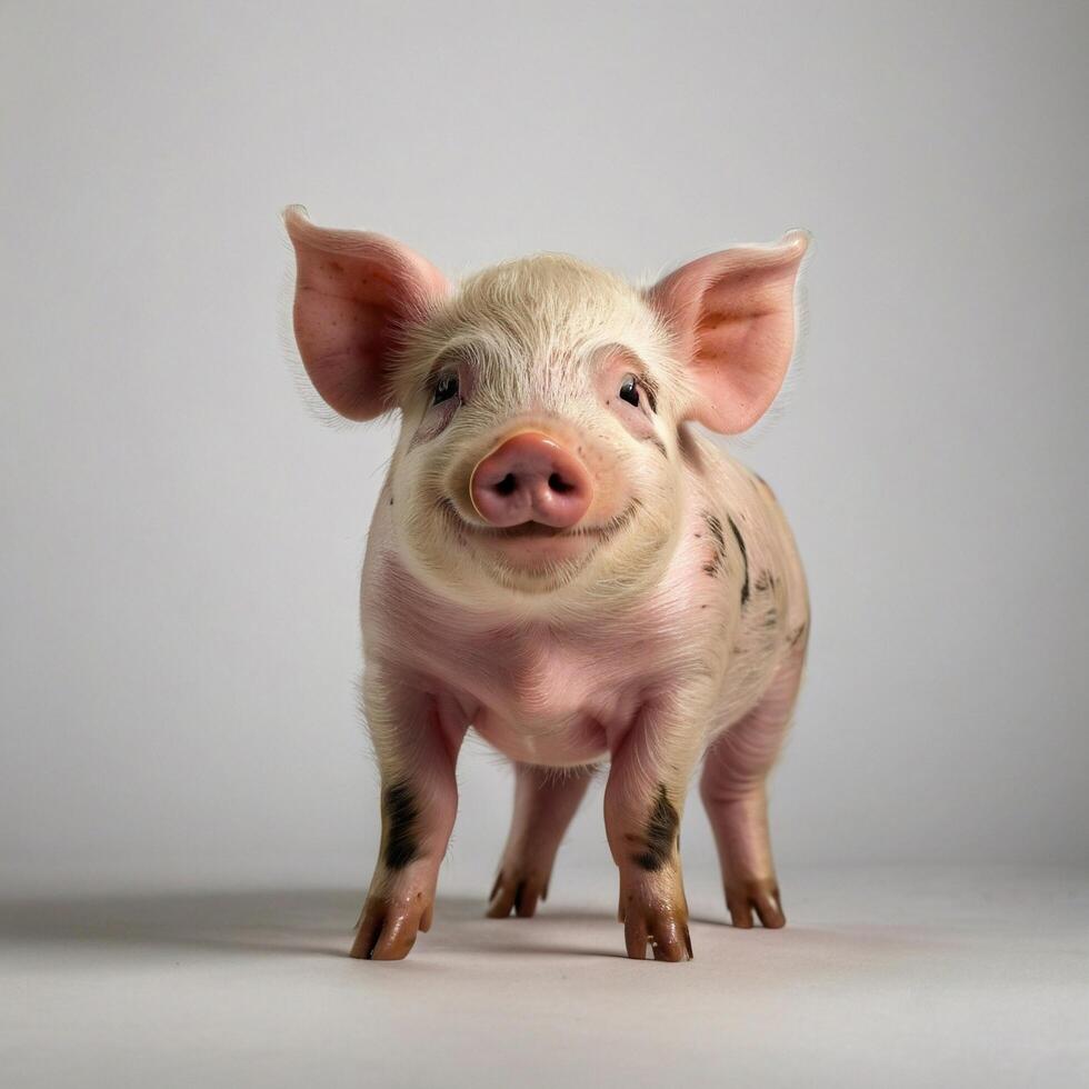 isolated pig photo