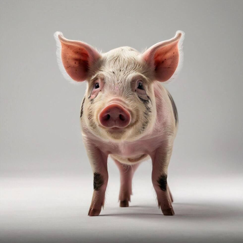 pig with white background photo