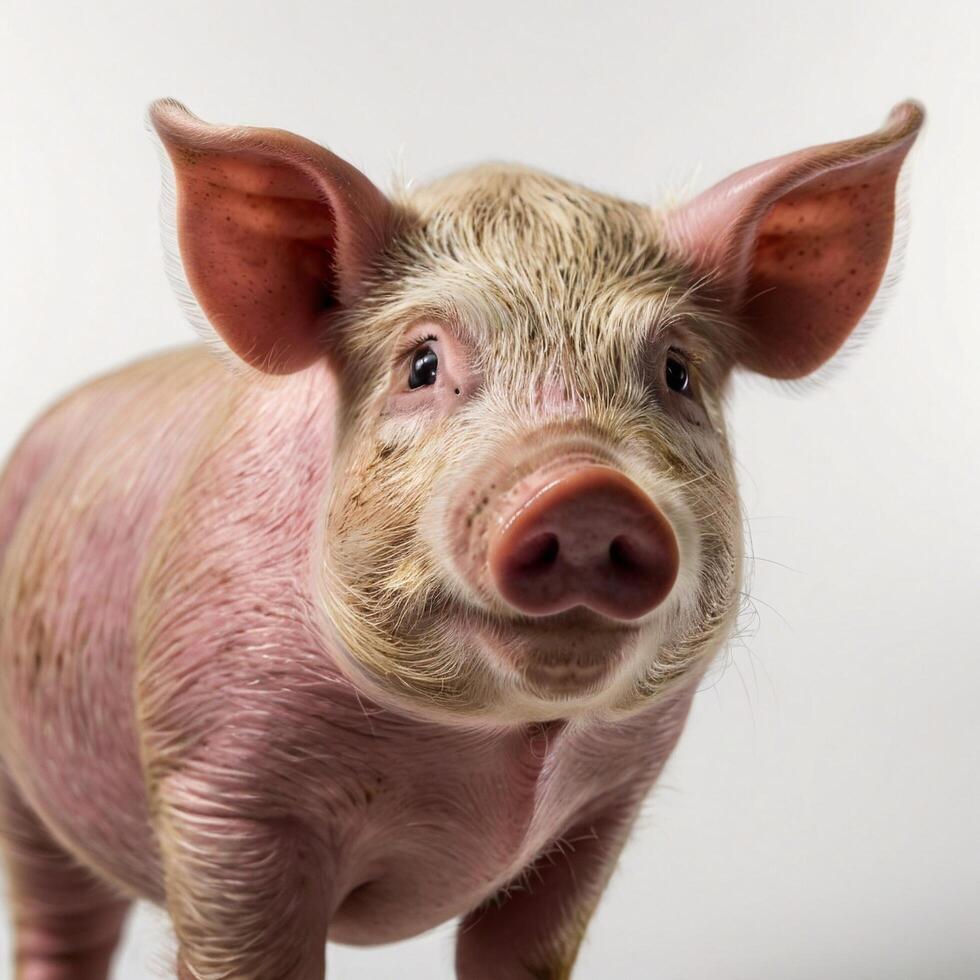 pig with white background photo