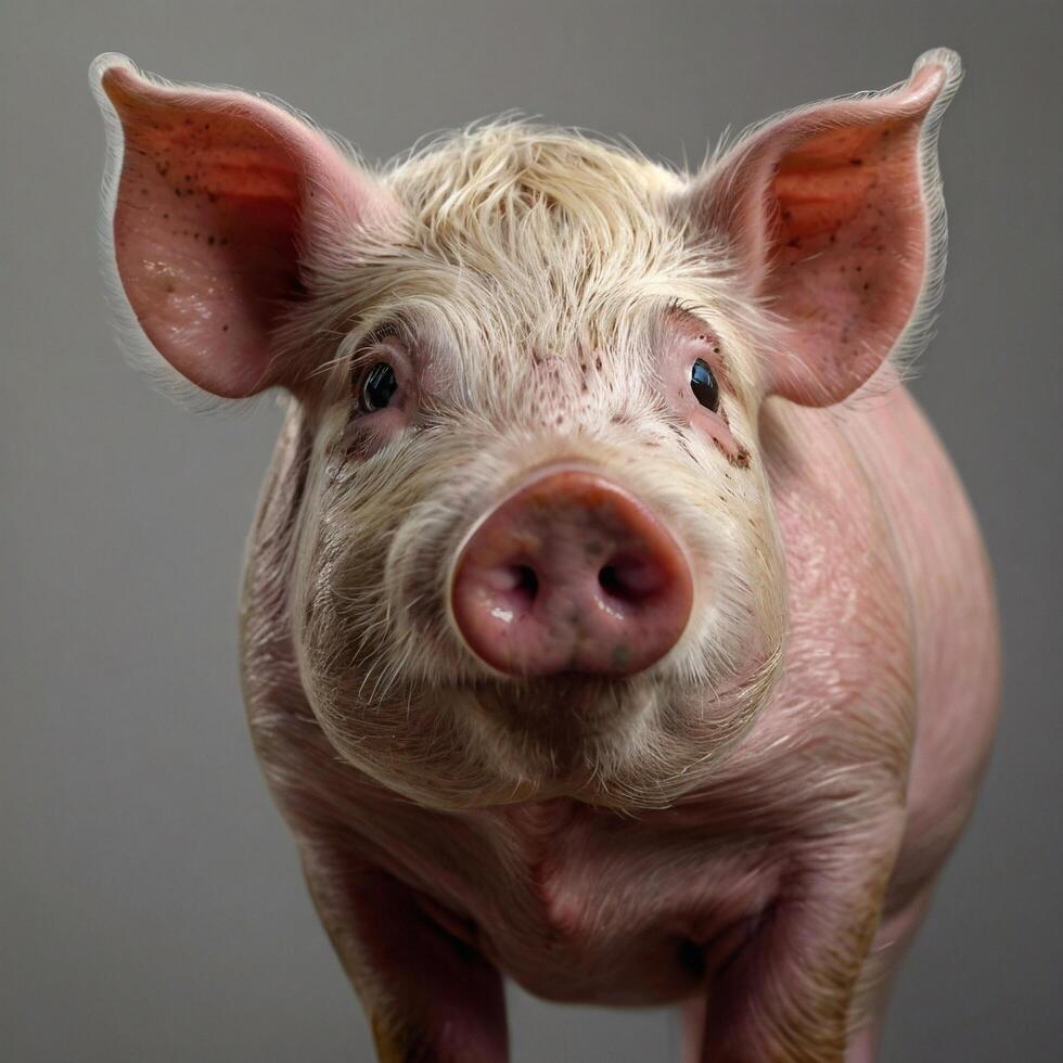 pig with white background photo