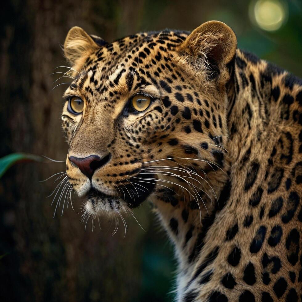 leopard head face photo