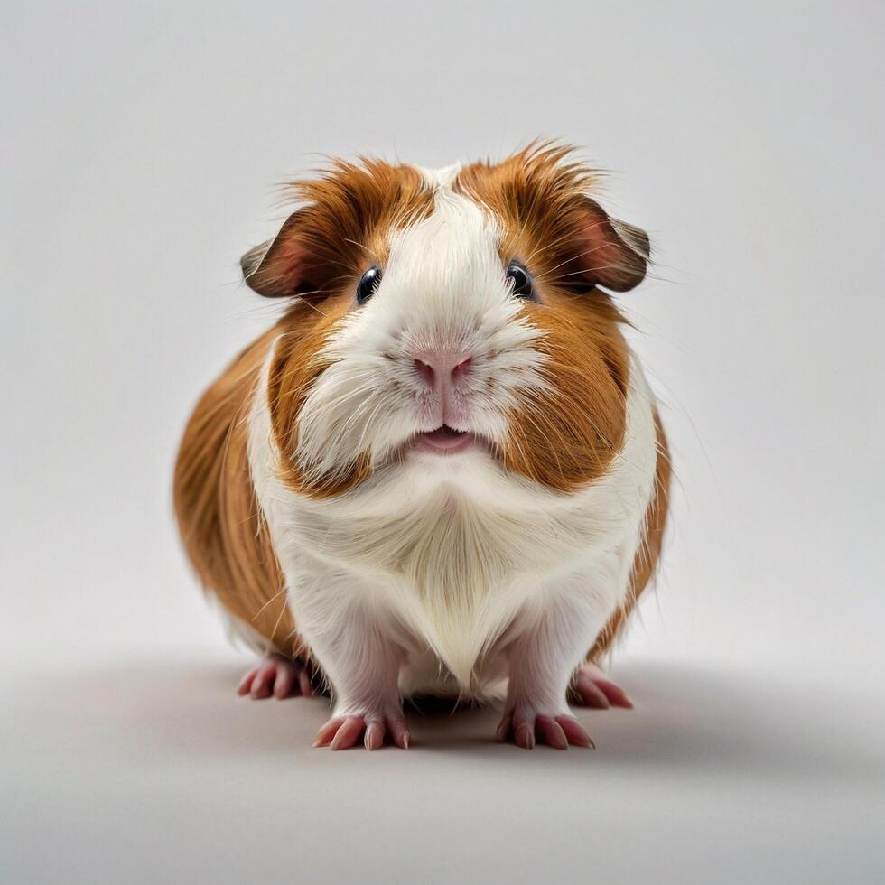 guinea pig white background photo