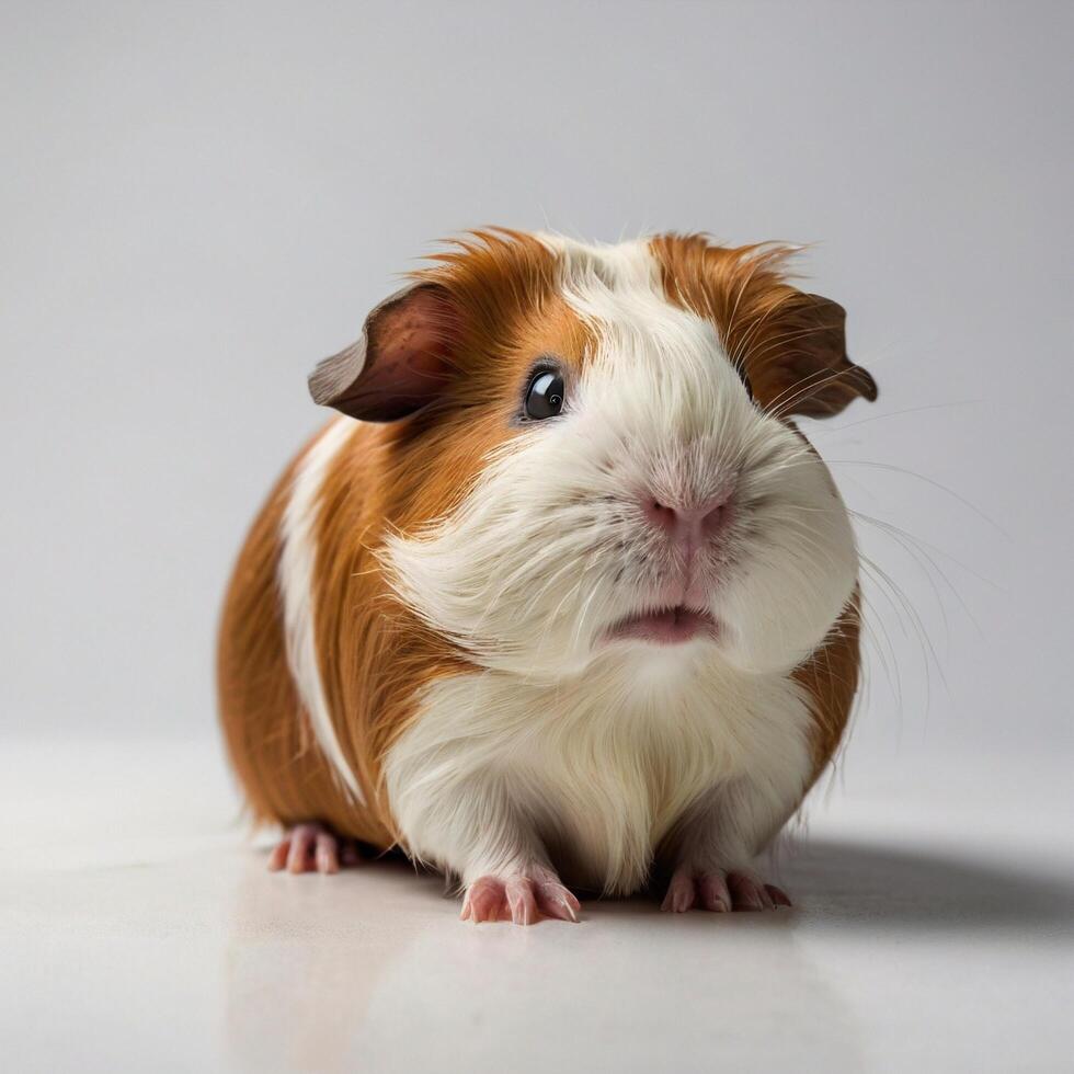 guinea pig white background photo