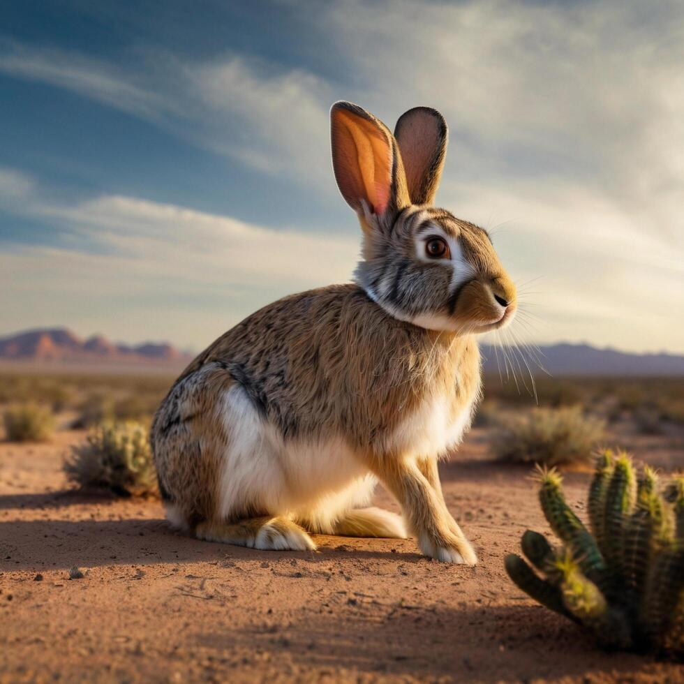 small desert rabbit photo