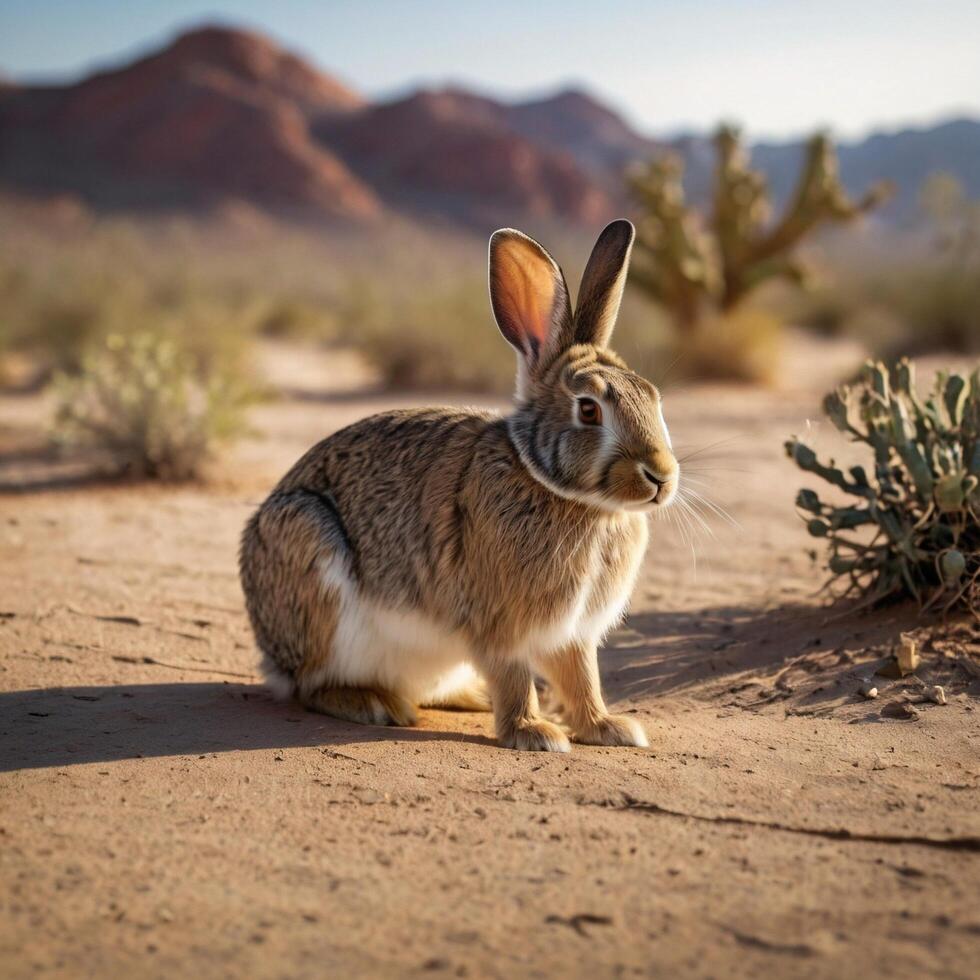 small desert rabbit photo