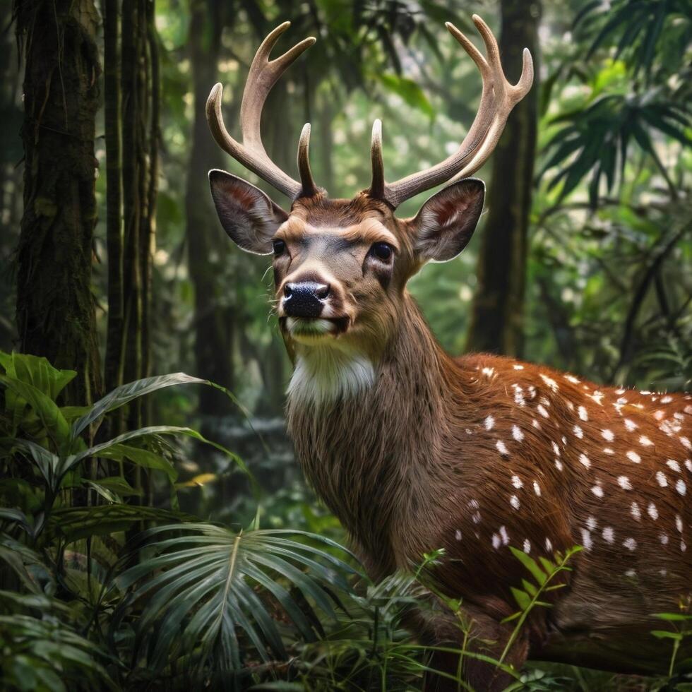 adorable forest deer photo