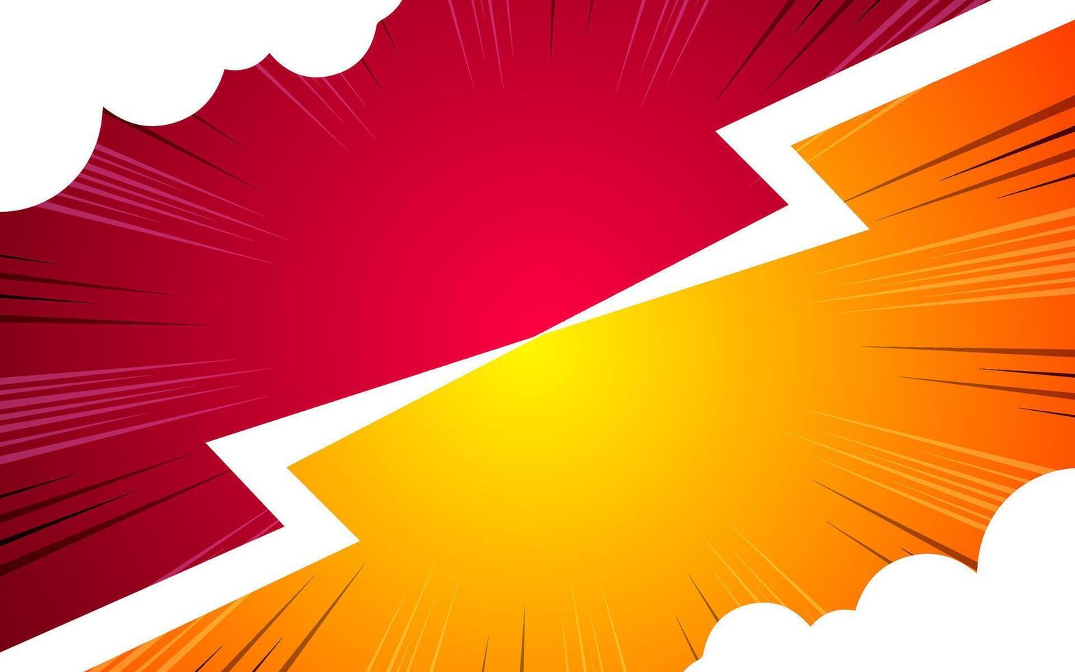 Comic versus cartoon fight template background. illustration EPS 10. vector