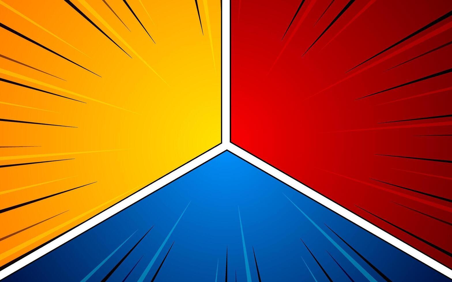 colorful comic book page panel background. illustration EPS 10. vector