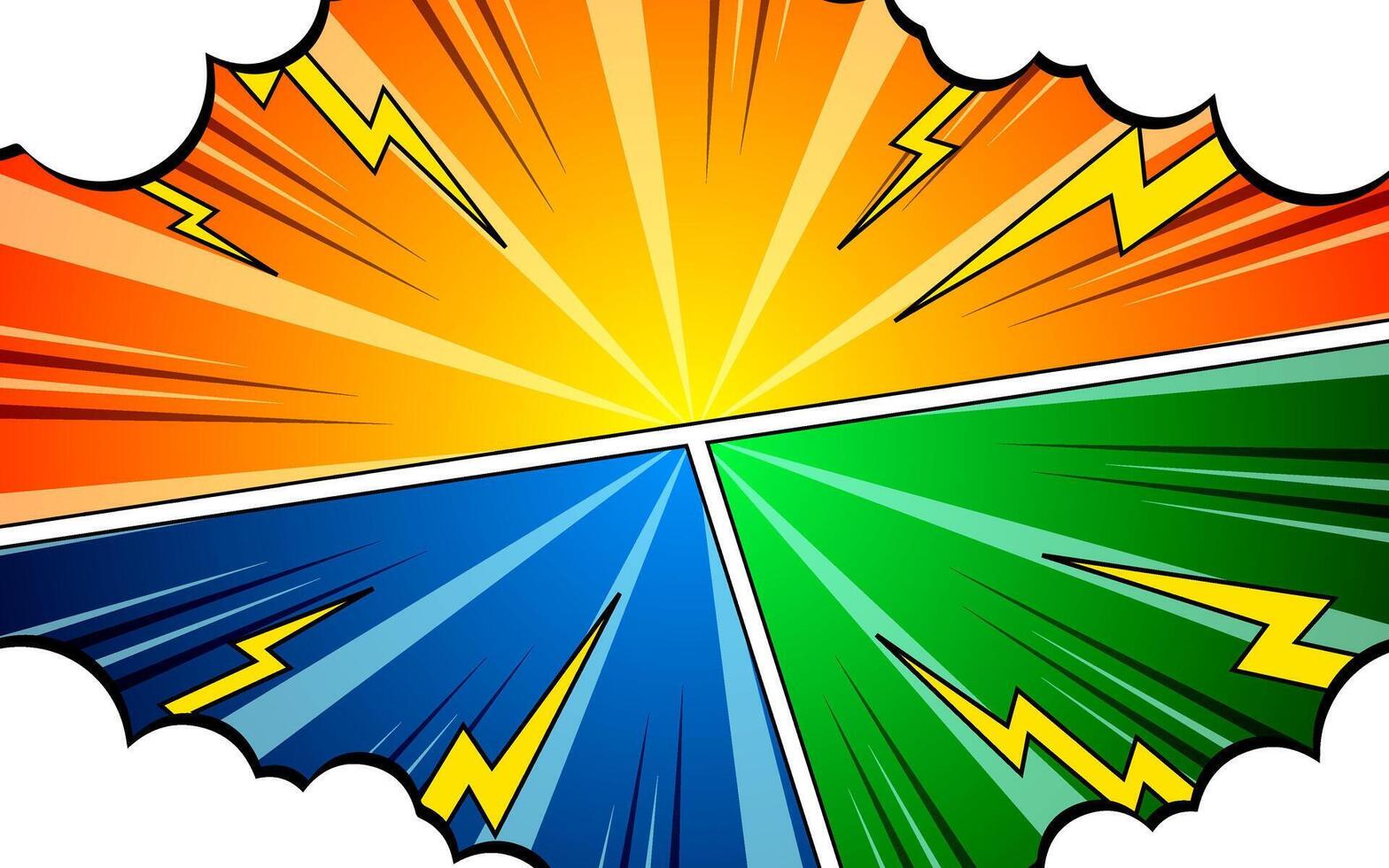 colorful comic book page panel background. illustration EPS 10. vector