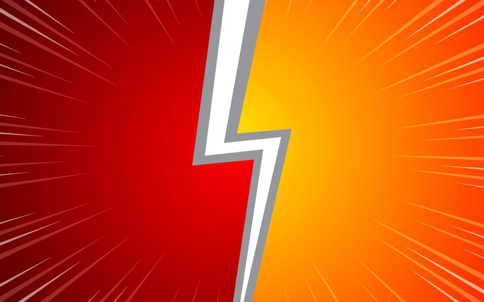 Comic versus cartoon fight template background. illustration EPS 10. vector