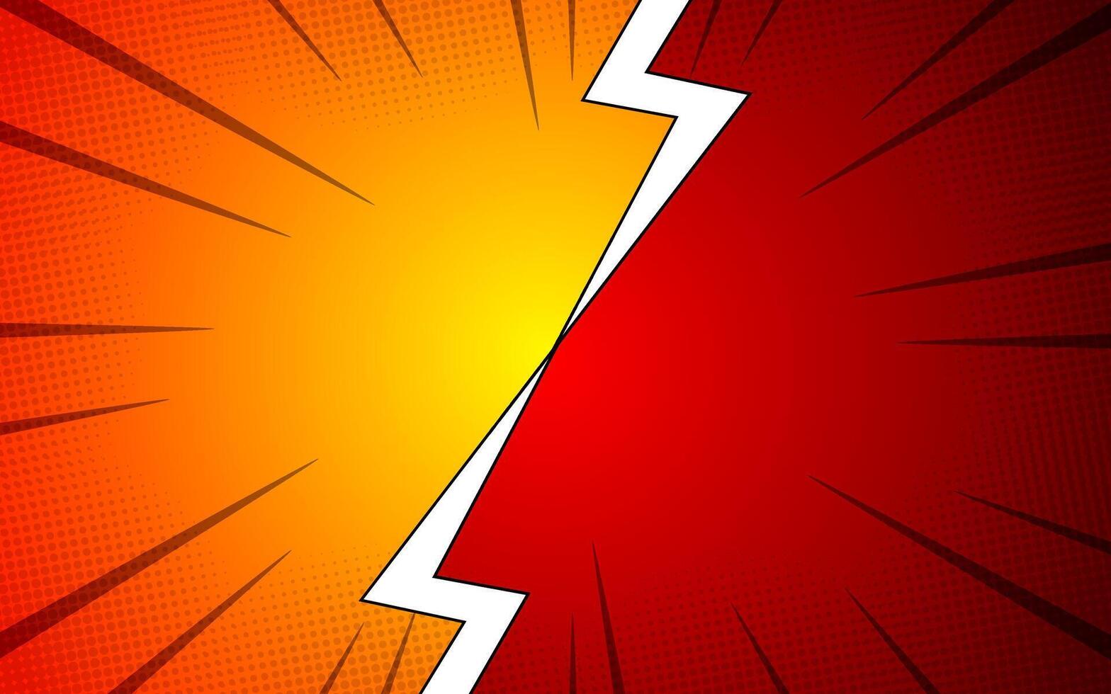 Comic versus cartoon fight template background. illustration EPS 10. vector
