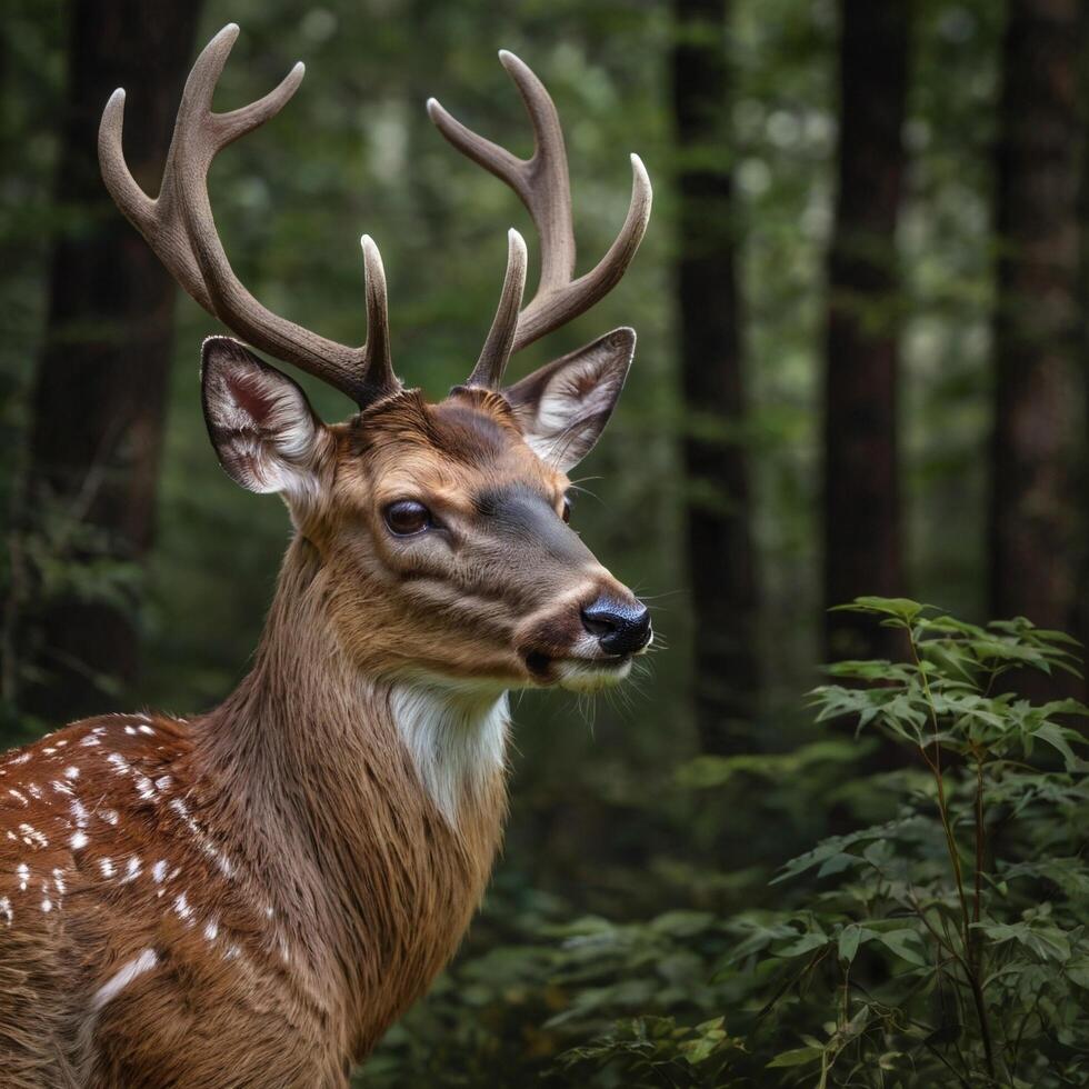 adorable forest deer photo