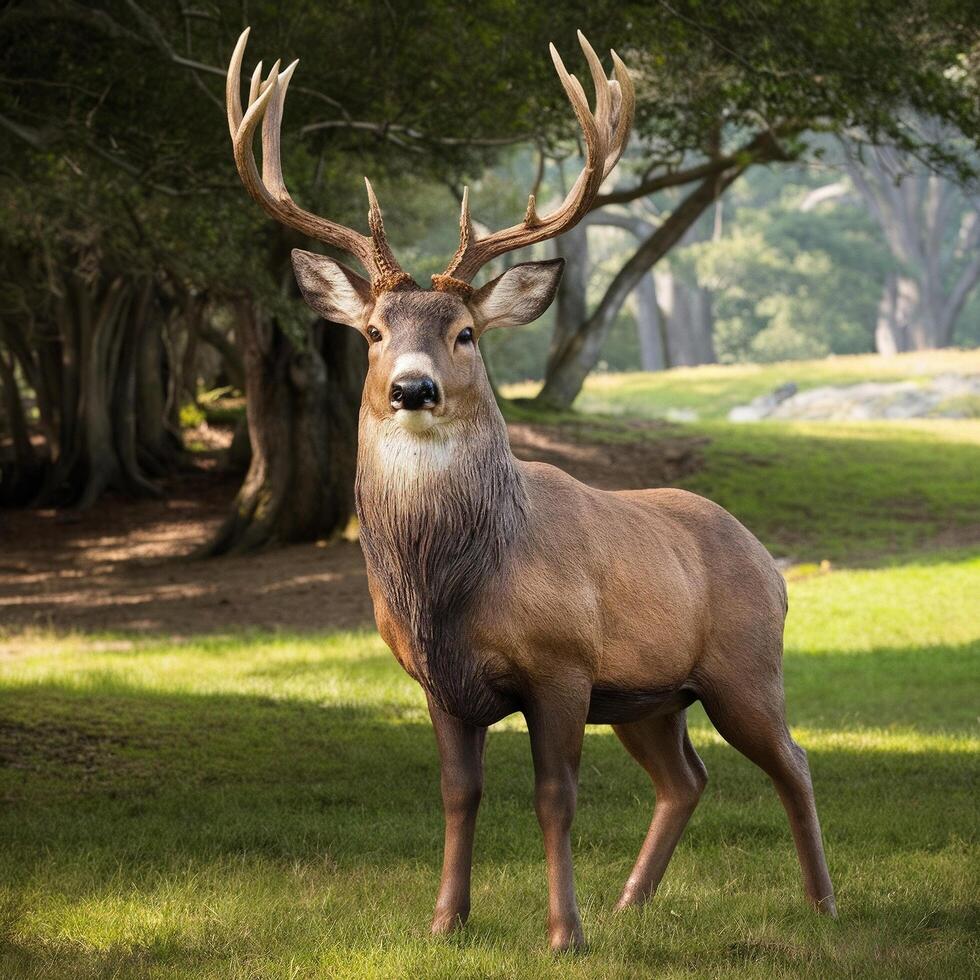 wild forest deer photo