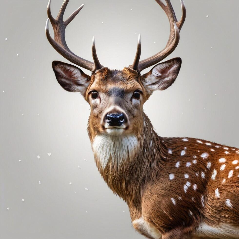 isolated wild deer photo